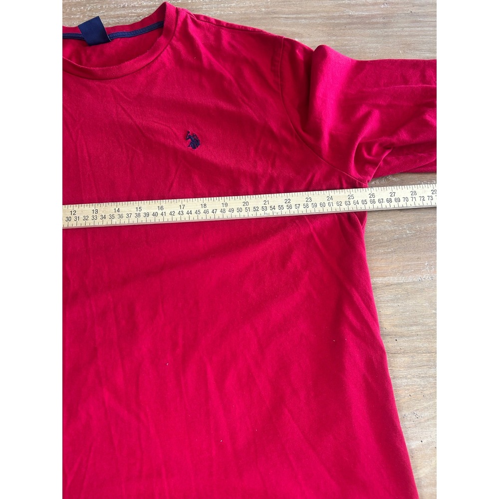 U.S. Polo Assn Mens XXL Red Long Sleeve Crewneck T-Shirt 11A2012X - Picture 6 of 7